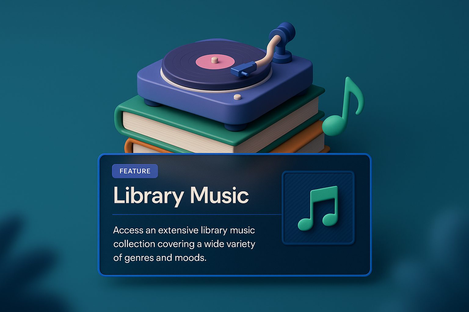 3D Design Web Page Featuring Library Music