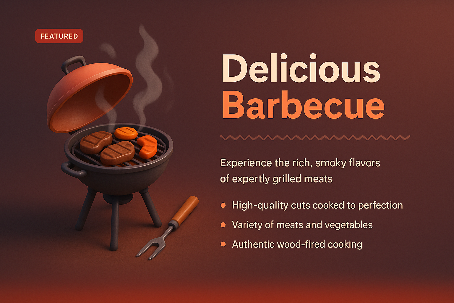 Delicious Barbecue Landing Page Design