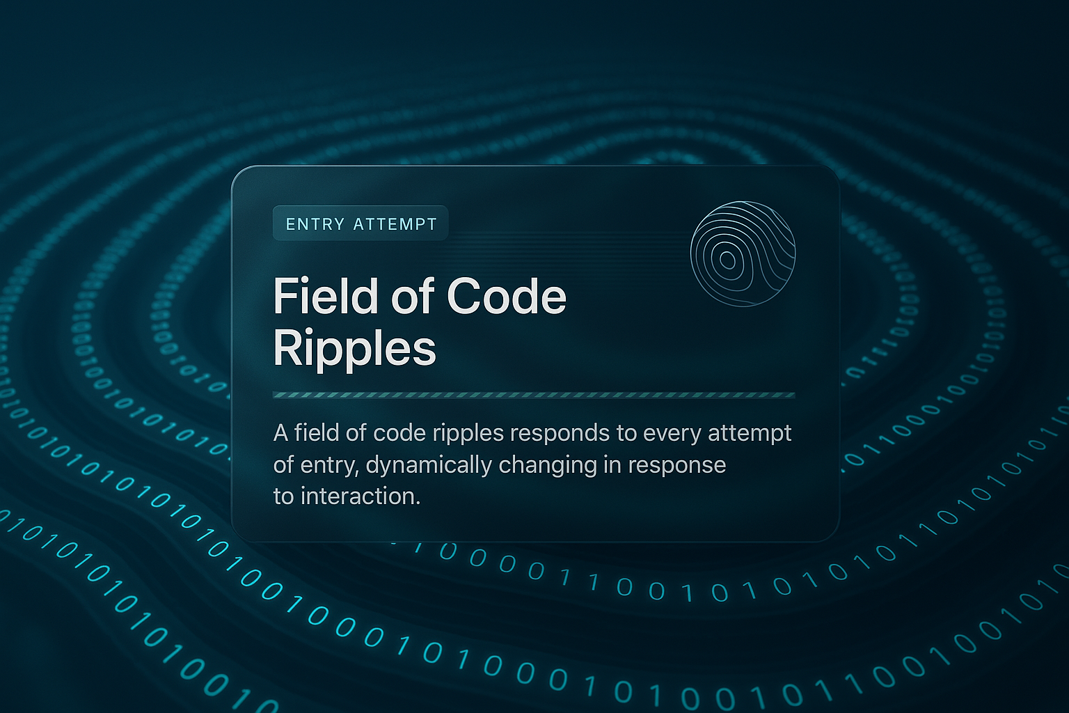 Interactive Code Ripple Field with Dynamic Entry Response