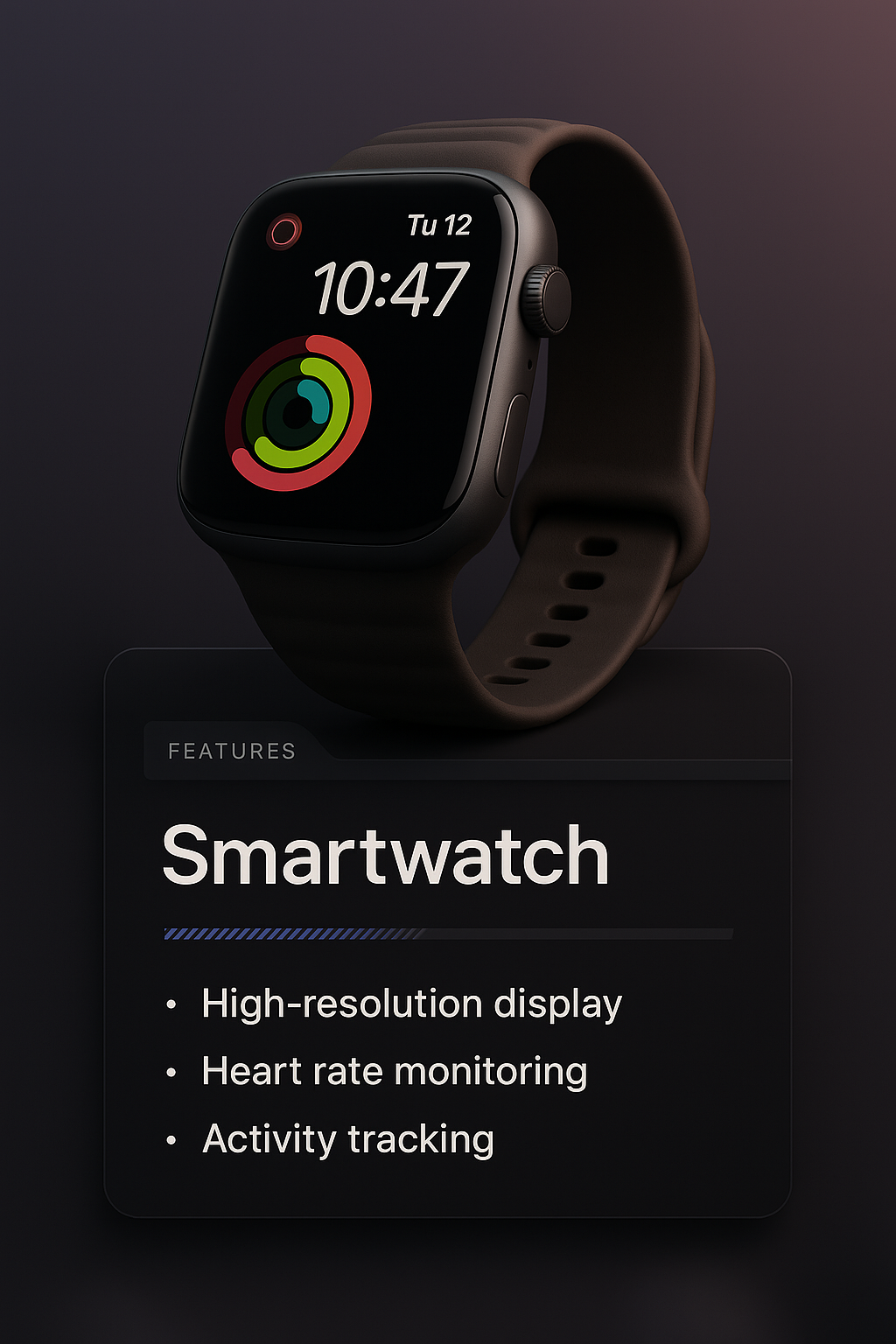 Stylish Smartwatch with Features Overview