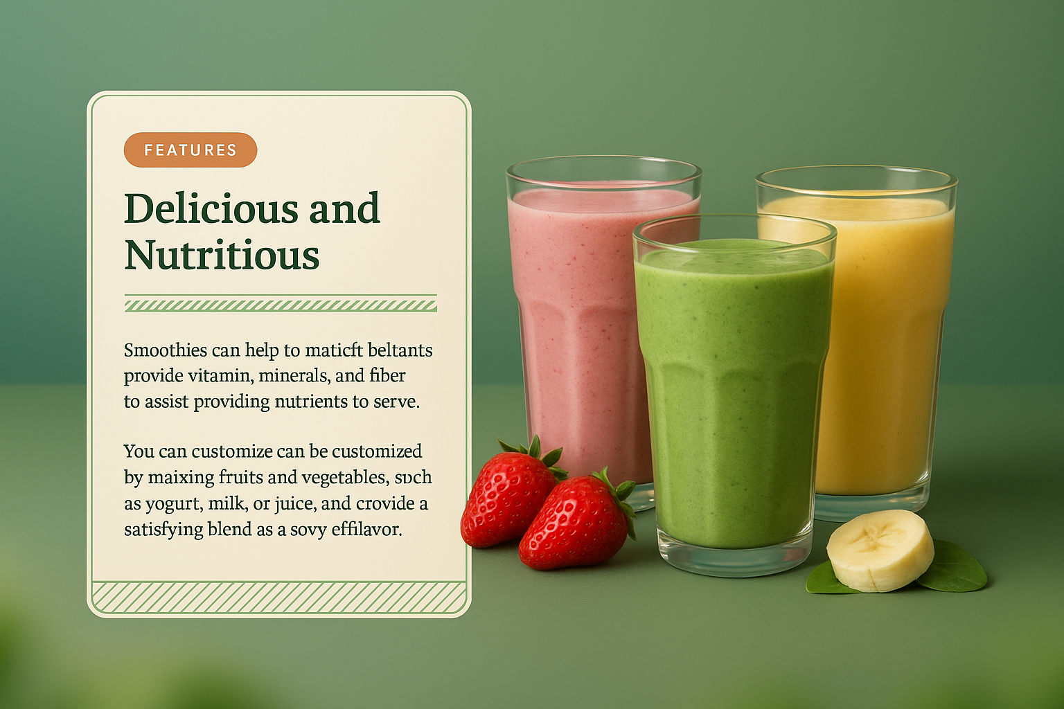 Vibrant Smoothies: Healthy and Nutritious Beverage Options