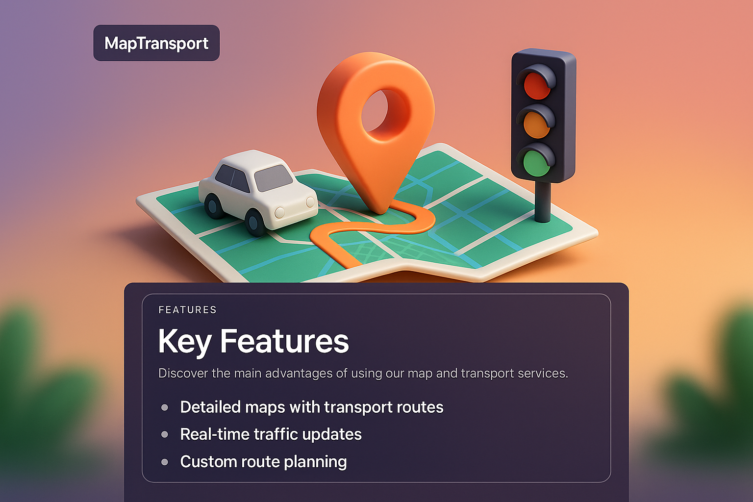 3D Map of Transport Opportunities with Key Features
