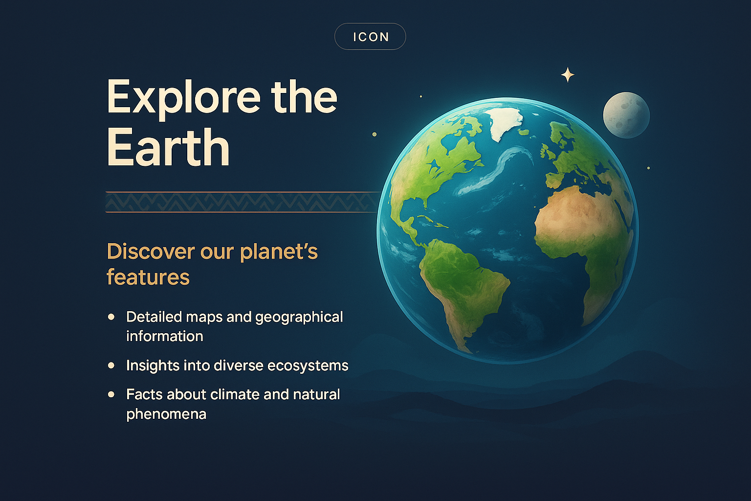 Explore the Earth: A 3D Landing Page Design Concept