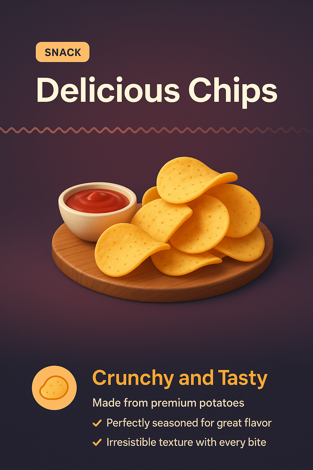 Delicious Chips - Tasty Snack with Irresistible Flavor