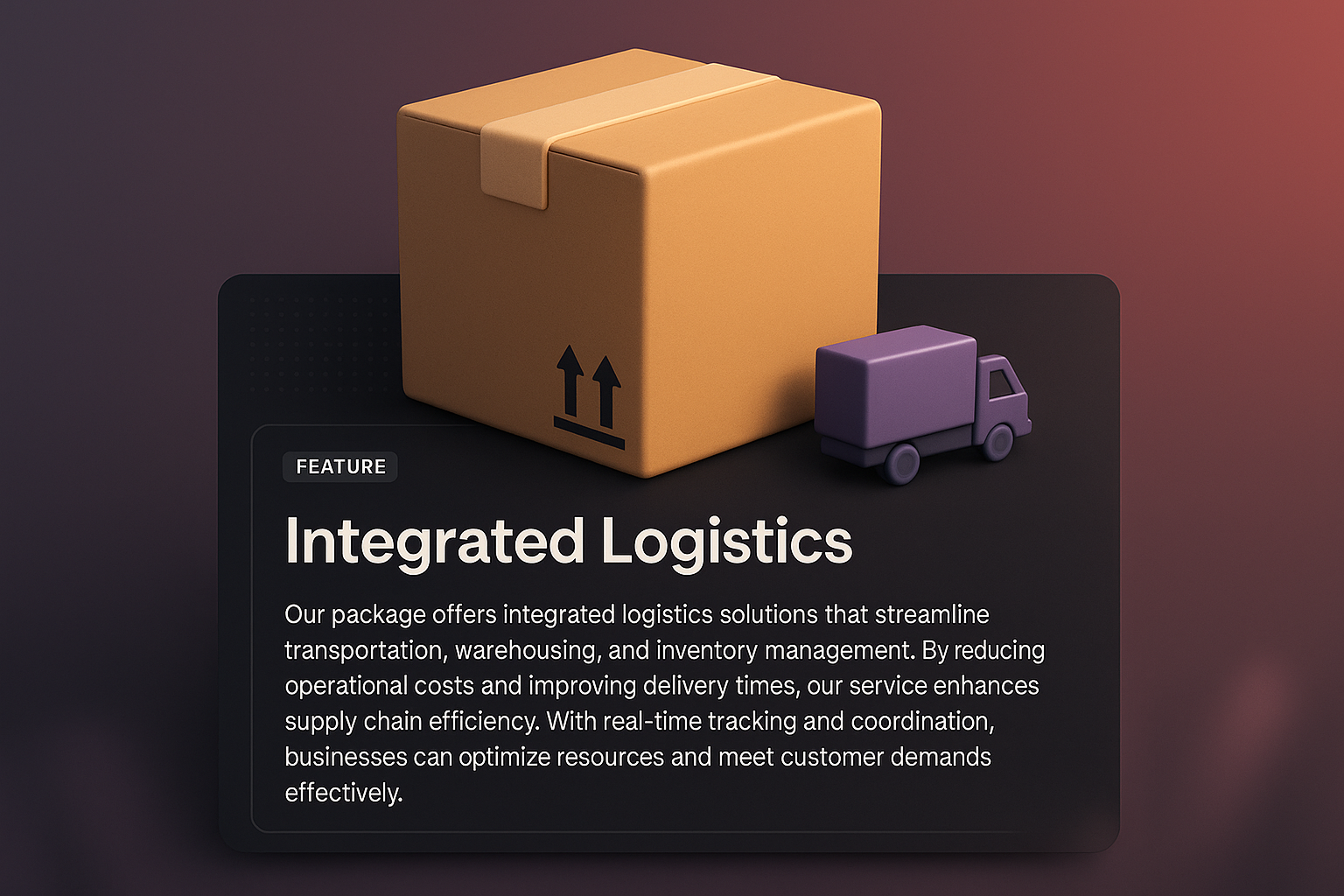 3D Package Design with Integrated Logistics Feature