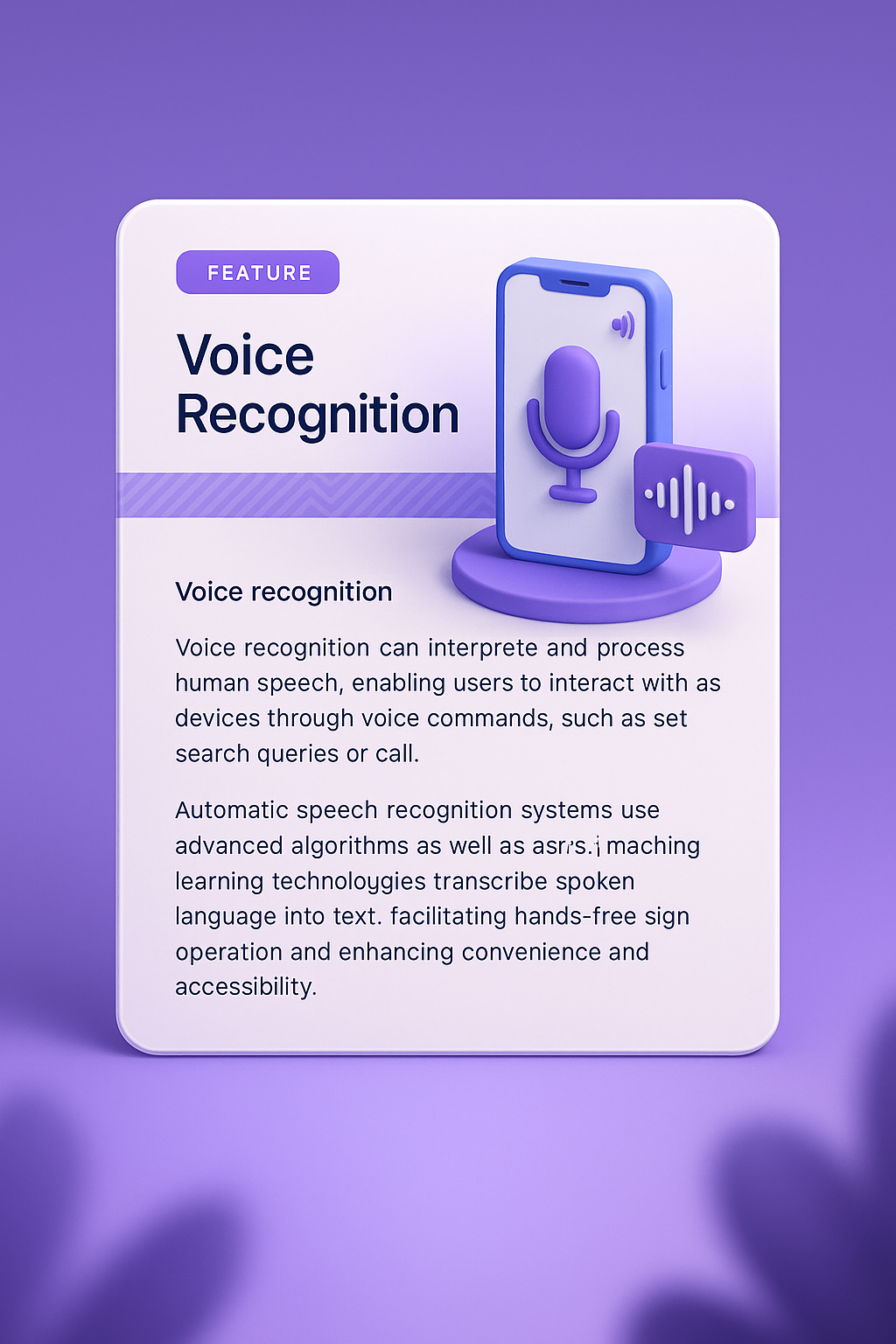 3D Web Design for Voice Recognition Features
