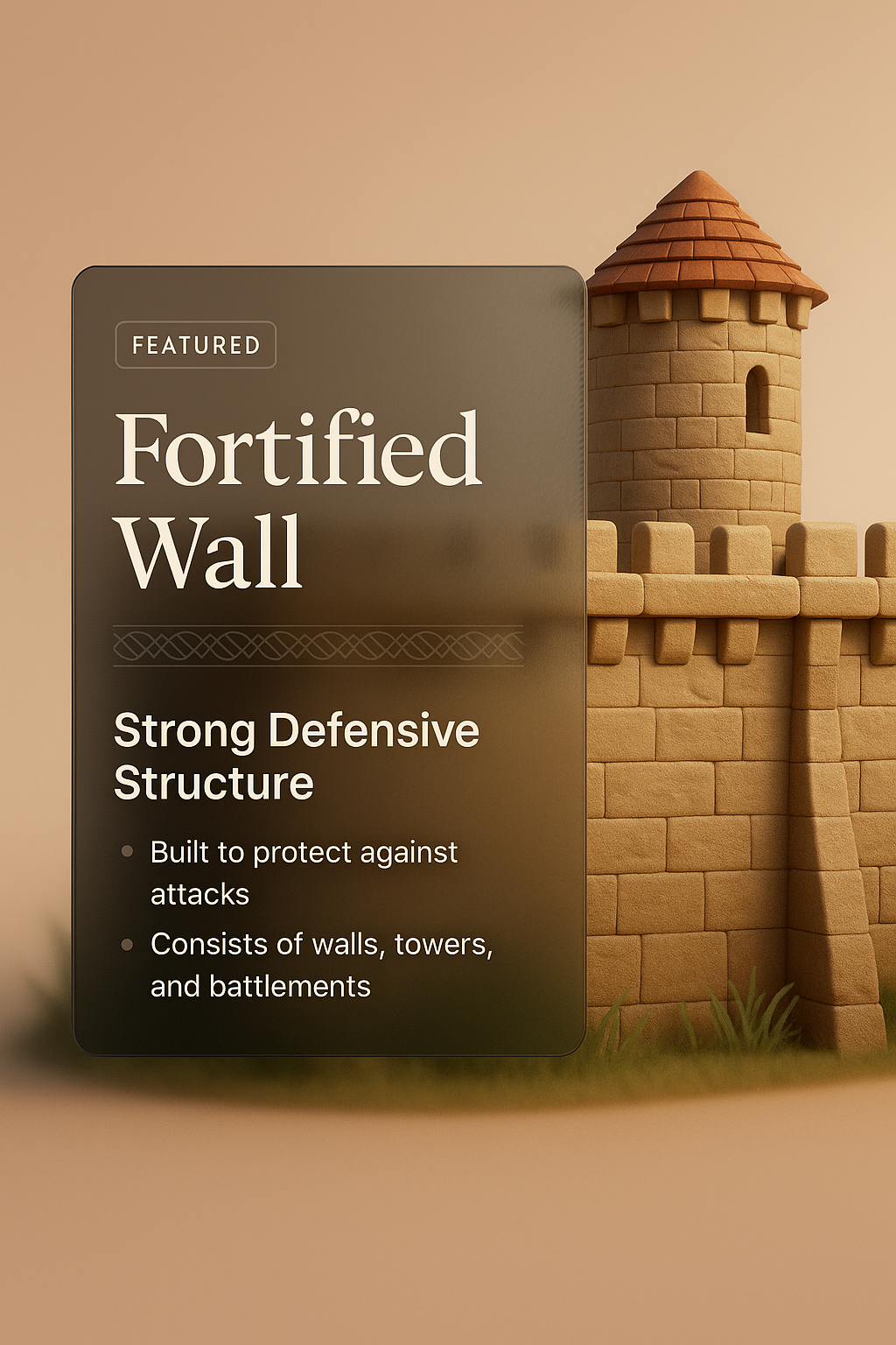Fortified Wall: A Strong Defensive Structure Illustration