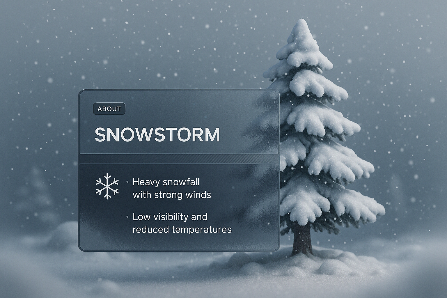 3D Snowstorm Visualization with Informative Overlay