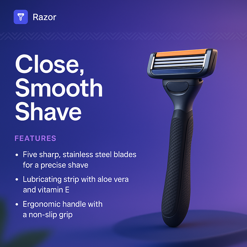 High-Quality Razor for a Close and Smooth Shave