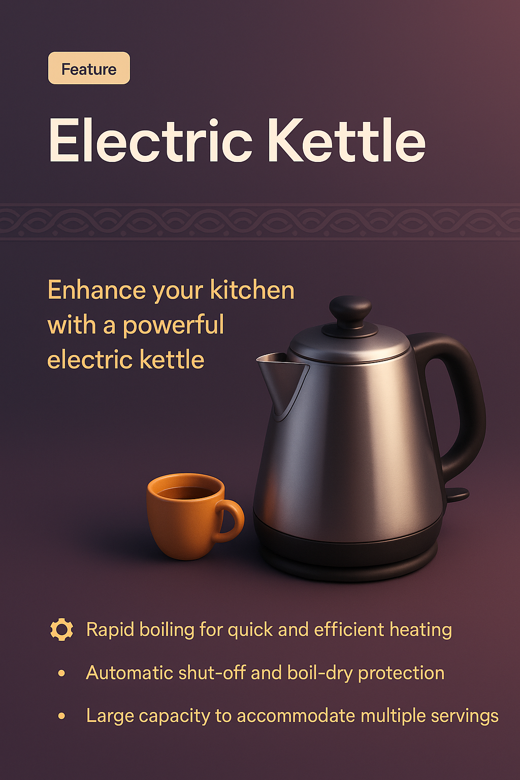 Stylish Electric Kettle for Modern Kitchens