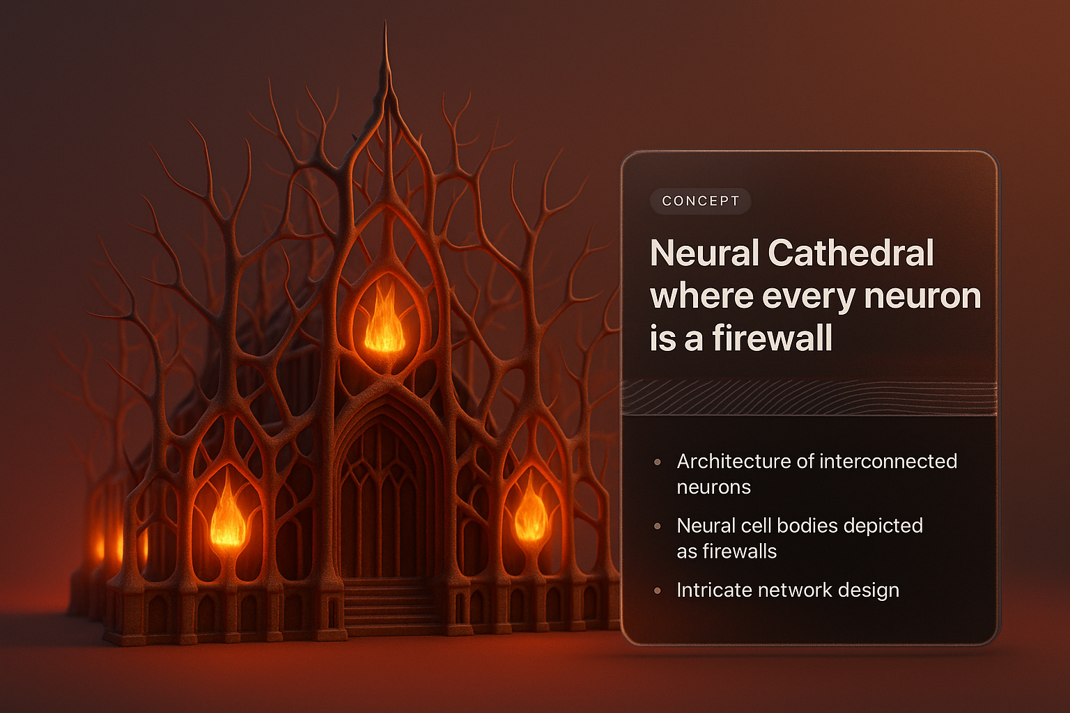 Neural Cathedral: Interconnected Neurons as Firewalls