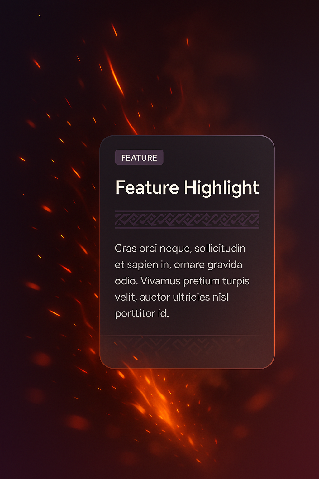 Floating Fire Sparks with Glowing Embers on Dark Background