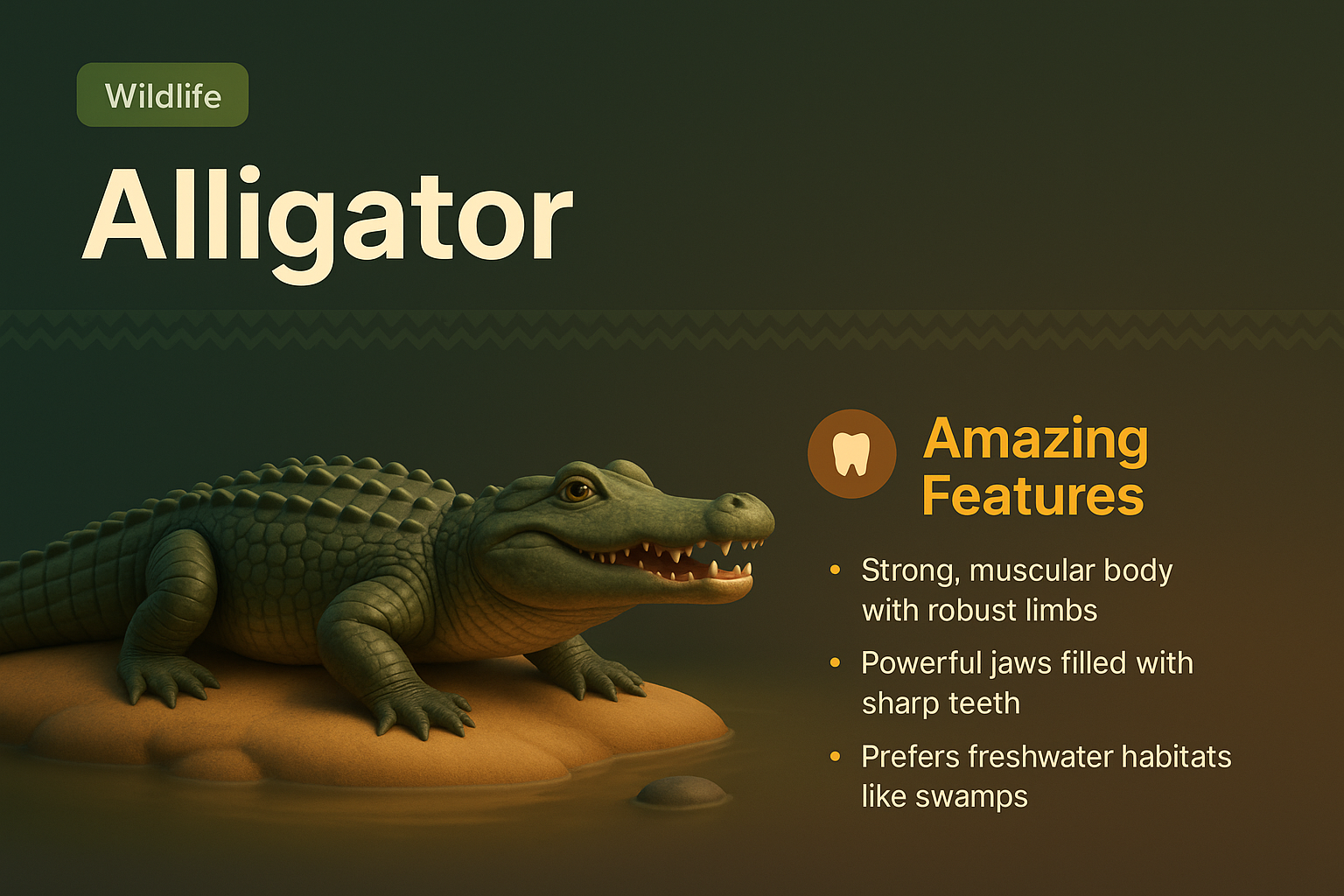 Captivating Alligator Landing Page Design