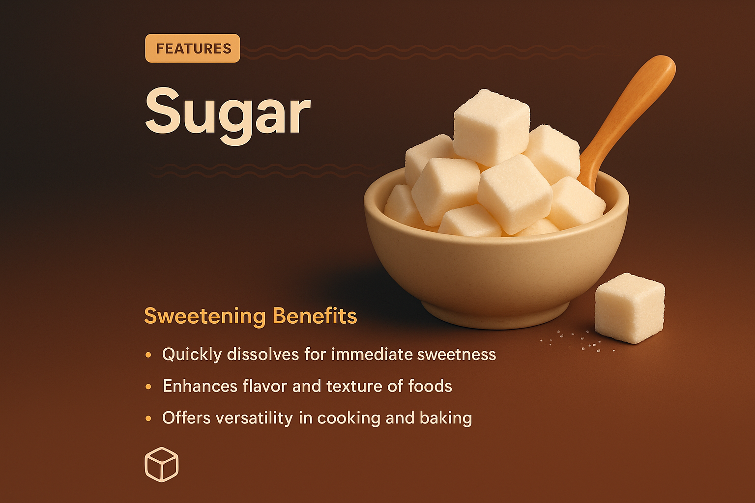 Landing Page Design for Sugar Features and Benefits
