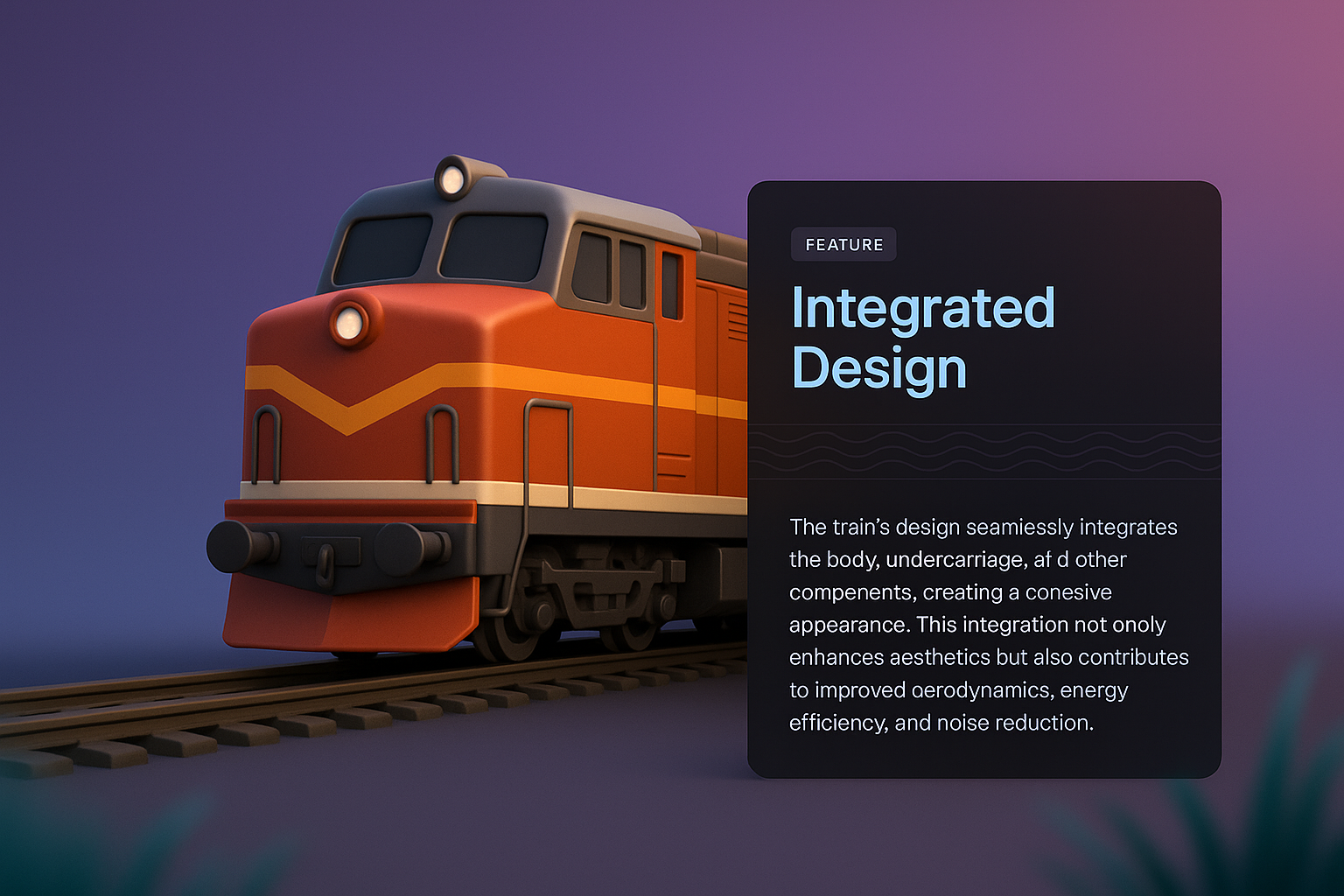 Integrated 3D Train Design with Feature Block