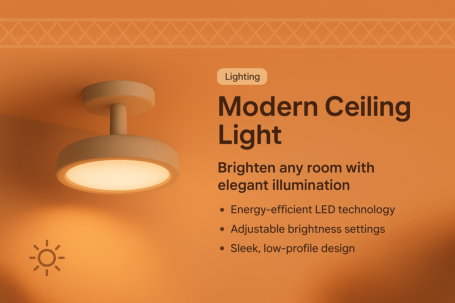 Elegant Modern Ceiling Light for Brightening Spaces