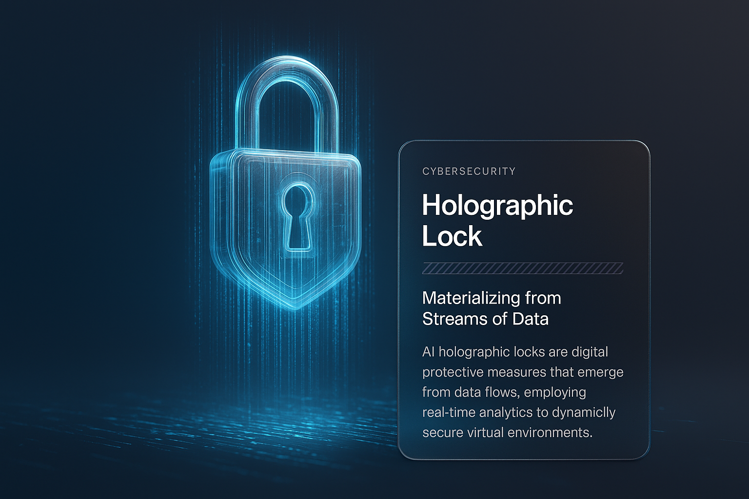 Holographic Lock Visualizing Data Security Concepts
