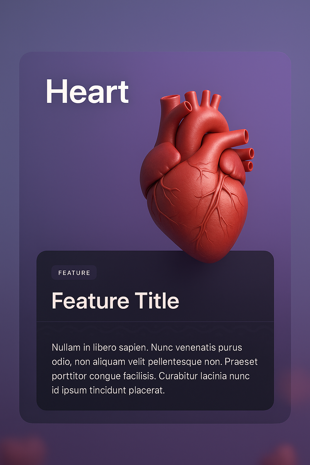 3D Heart Design with Feature Block Integration