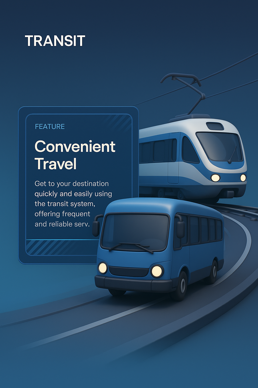 3D Transit Integration with Graphic Design Elements