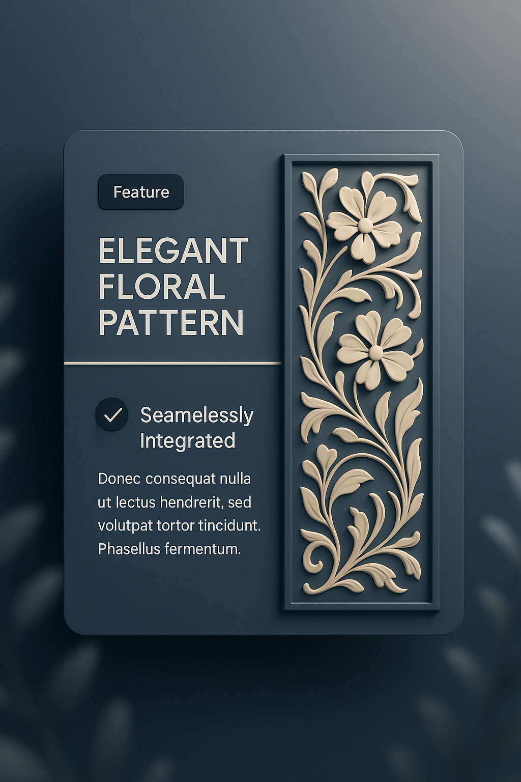 Elegant Floral Pattern Design for Textiles and Wallpapers