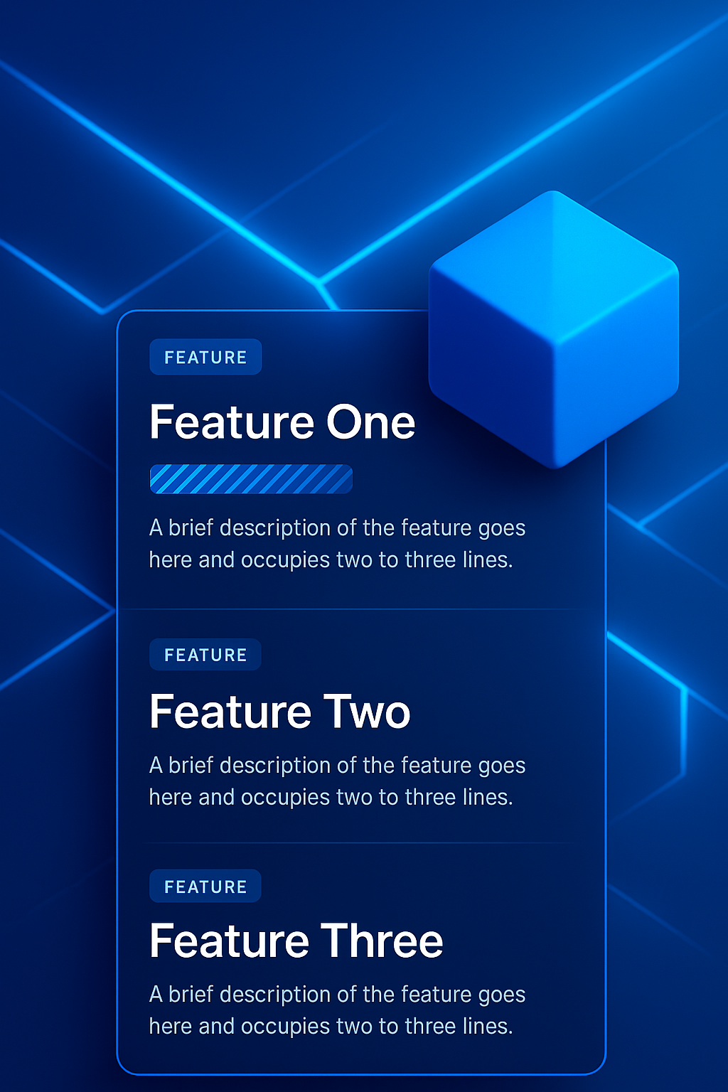 Modern Abstract Blue Background with Geometric Lines