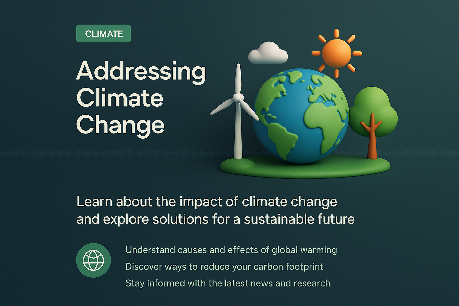 Engaging Climate Change Landing Page Design