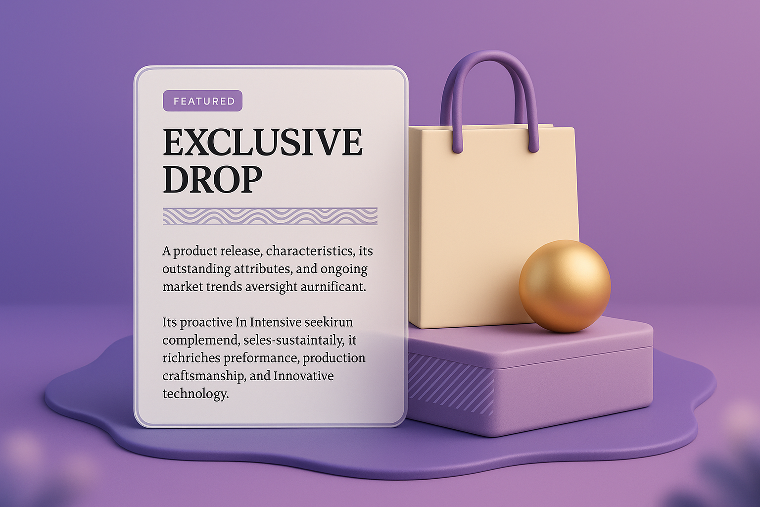 3D Web Design of Exclusive Product Drop