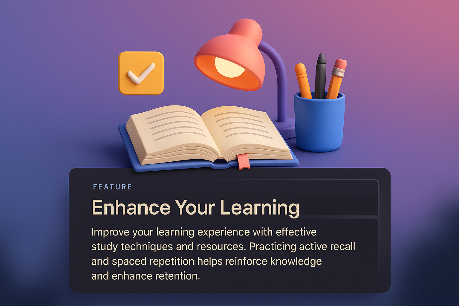 3D Illustration for Educational Web Page Design