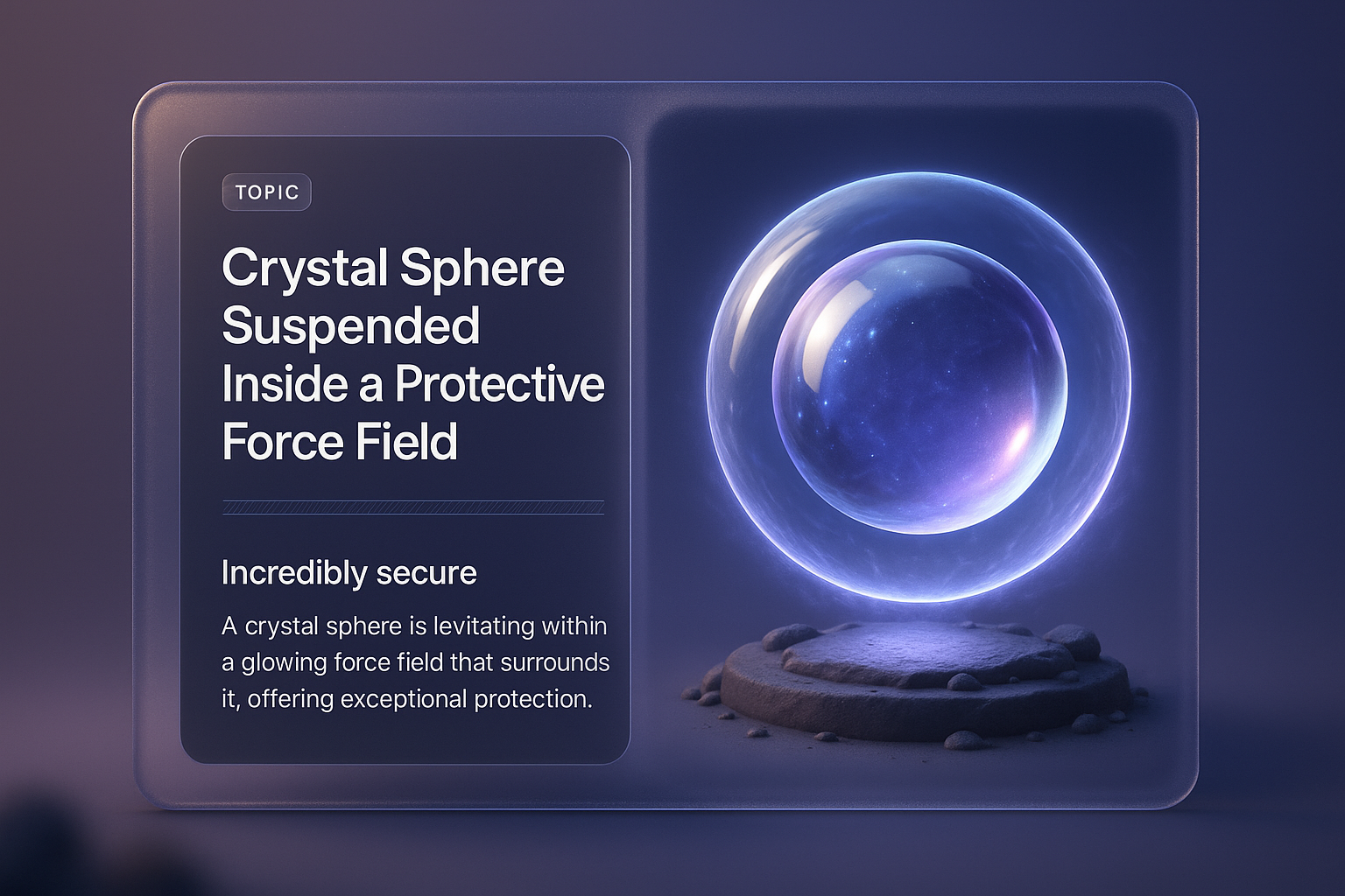 Crystal Sphere in a Protective Force Field - 3D Visualization