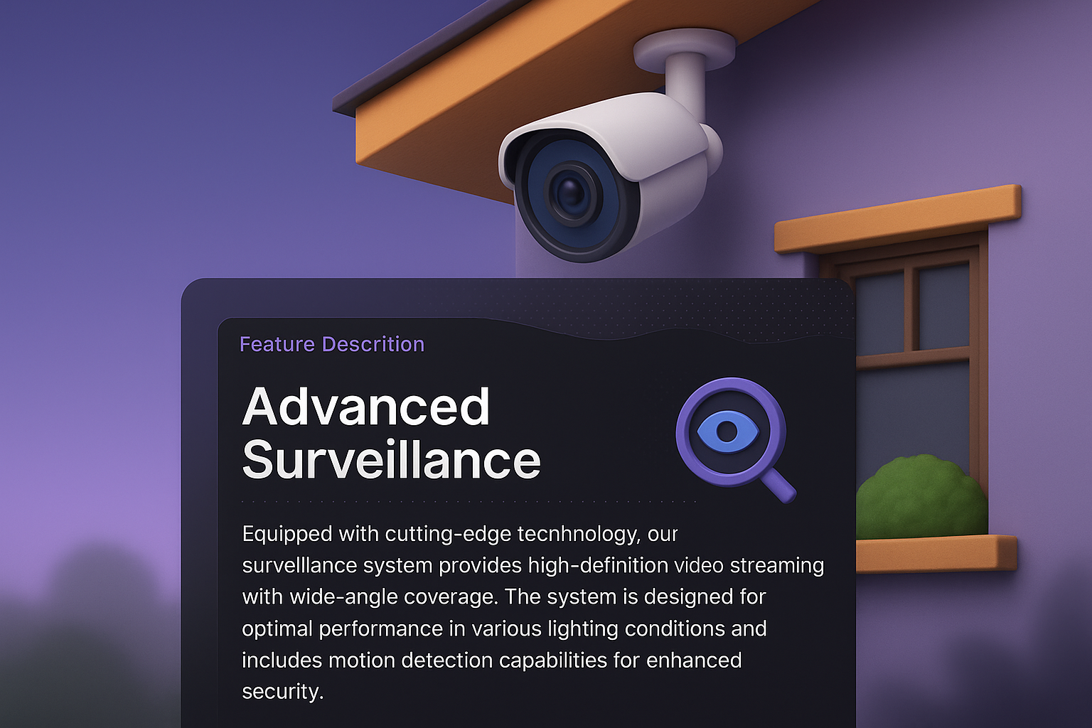 3D Illustration of Advanced Surveillance Web Design