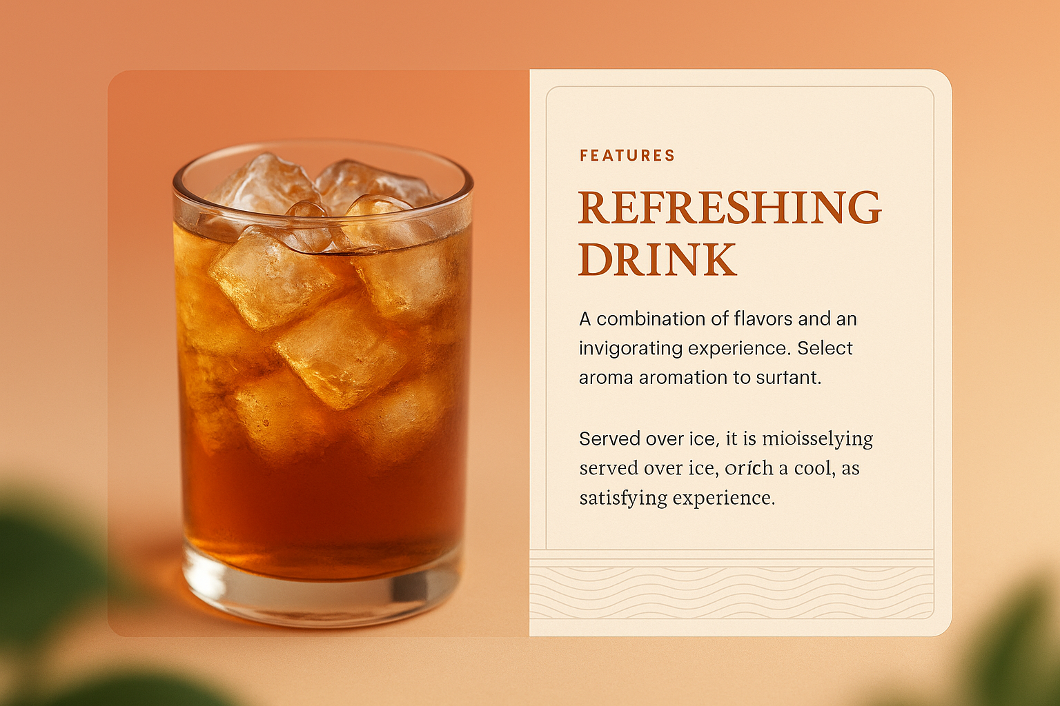 Refreshing Cocktail with Ice for a Vibrant Experience