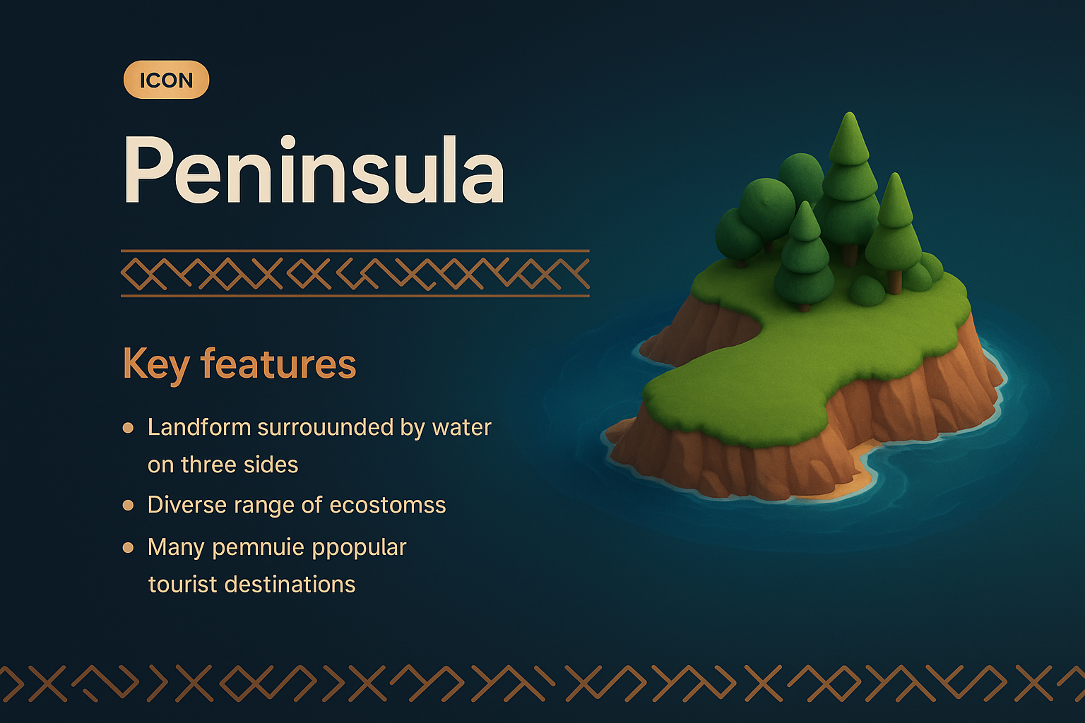 Stylish Landing Page Design for Peninsula Features