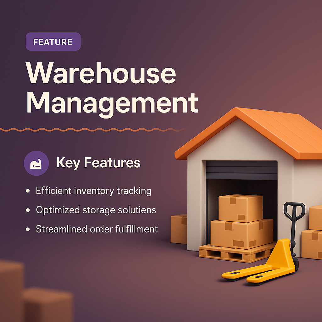3D Illustration of Warehouse Management Features