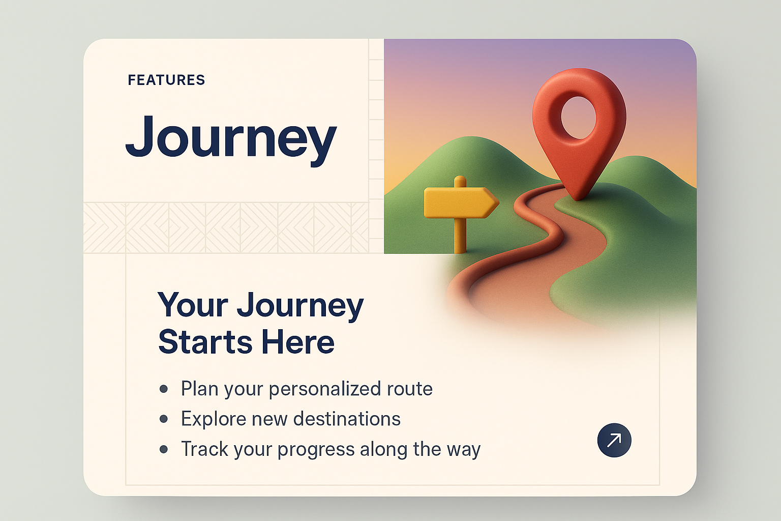 Modern Web Page Design Featuring Journey Theme