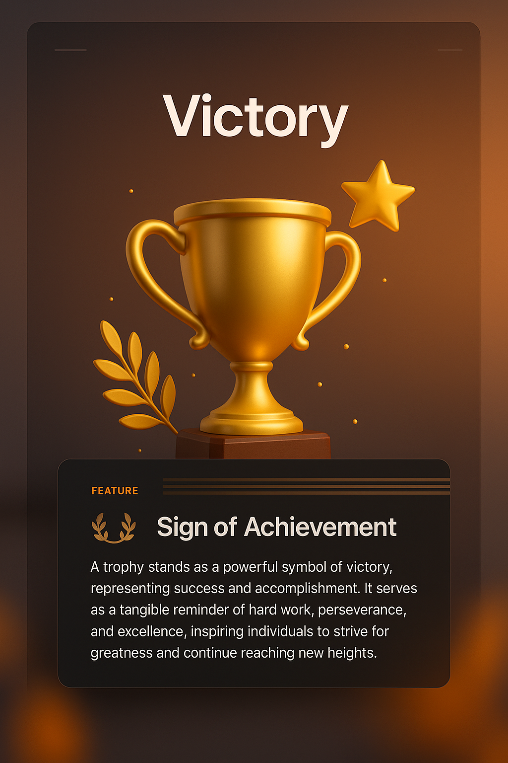 3D Illustration Celebrating Victory and Achievement