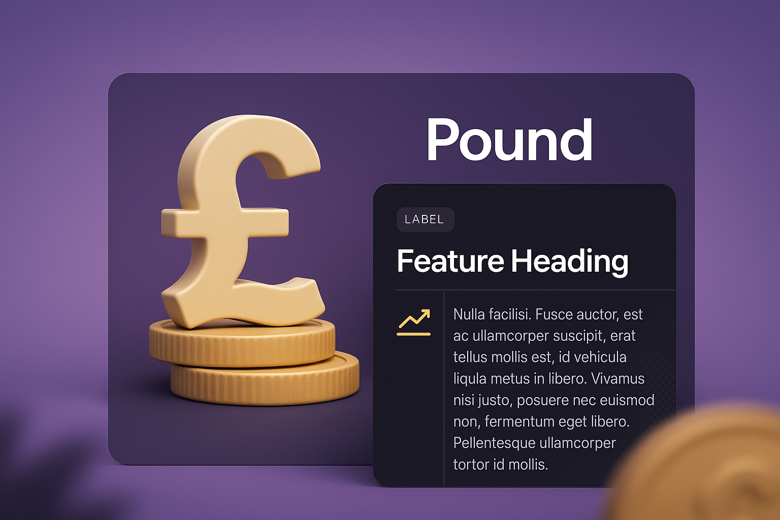 3D Design Web Page Featuring Pound Symbol