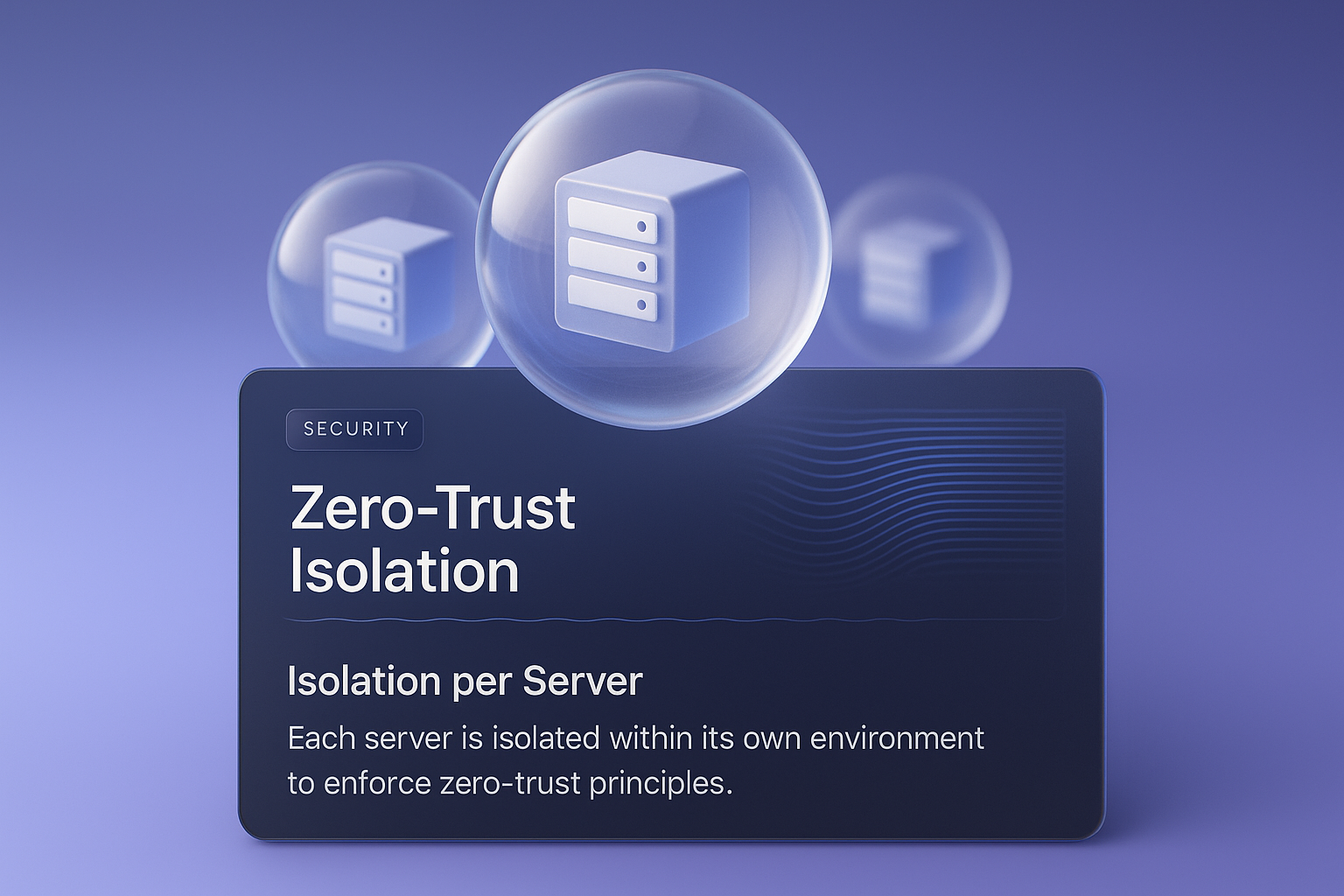 Transparent Spheres Illustrating Zero-Trust Isolation Concept