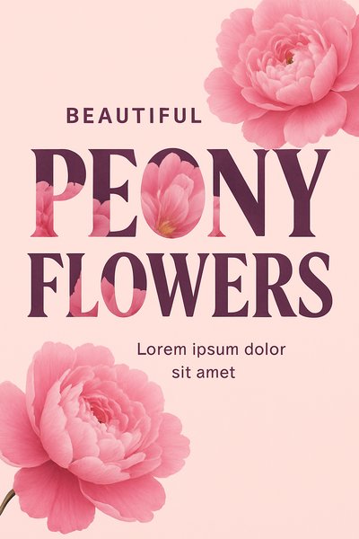 Elegant Floral Design Featuring Peony Flowers