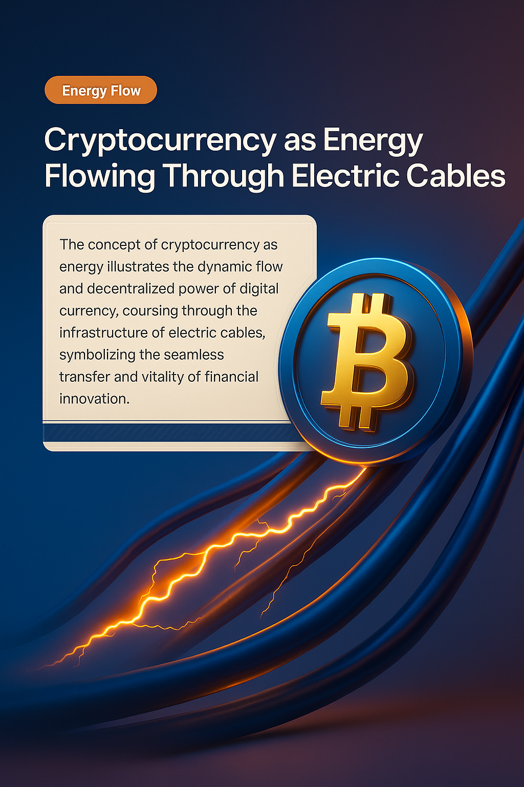 Cryptocurrency Energy Flow Visual Concept