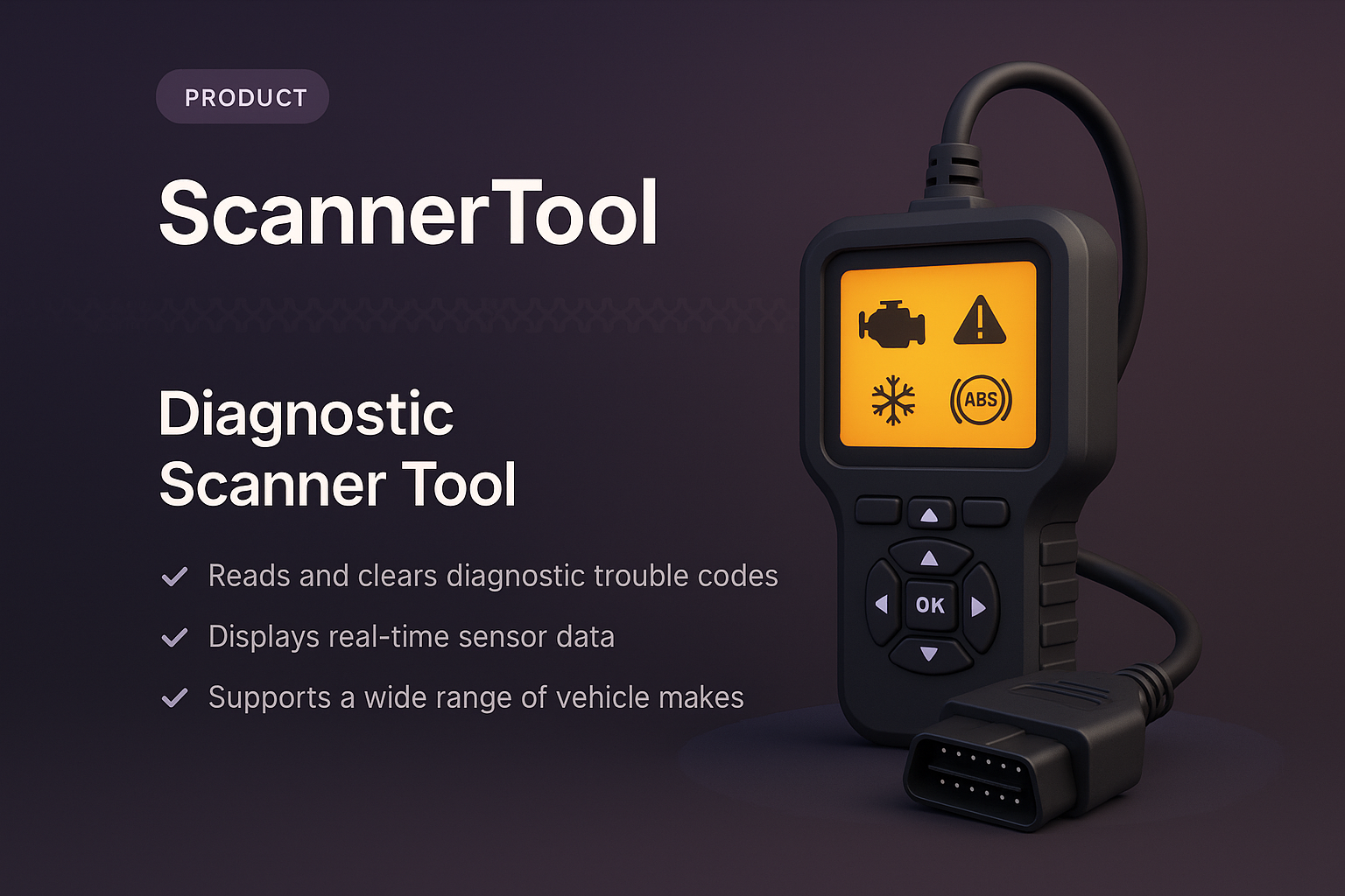 3D Diagnostic Scanner Tool with Features Overview