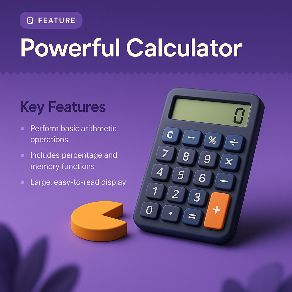 3D Powerful Calculator with Key Features Overview