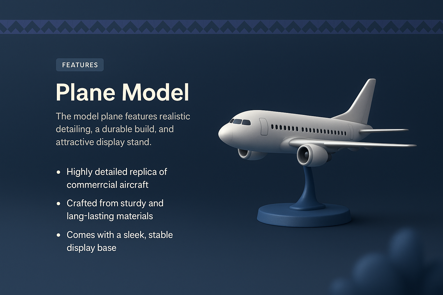 3D Plane Model with Detailed Features and Design Elements