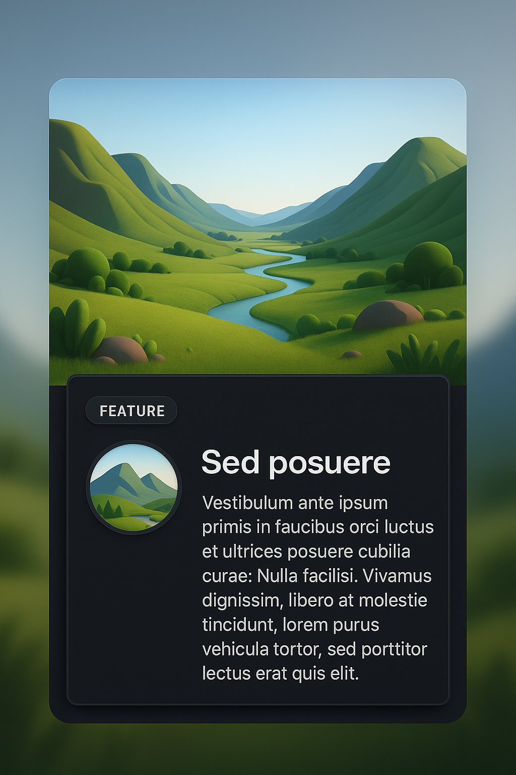 Stylish Valley Web Page Design with 3D Illustration