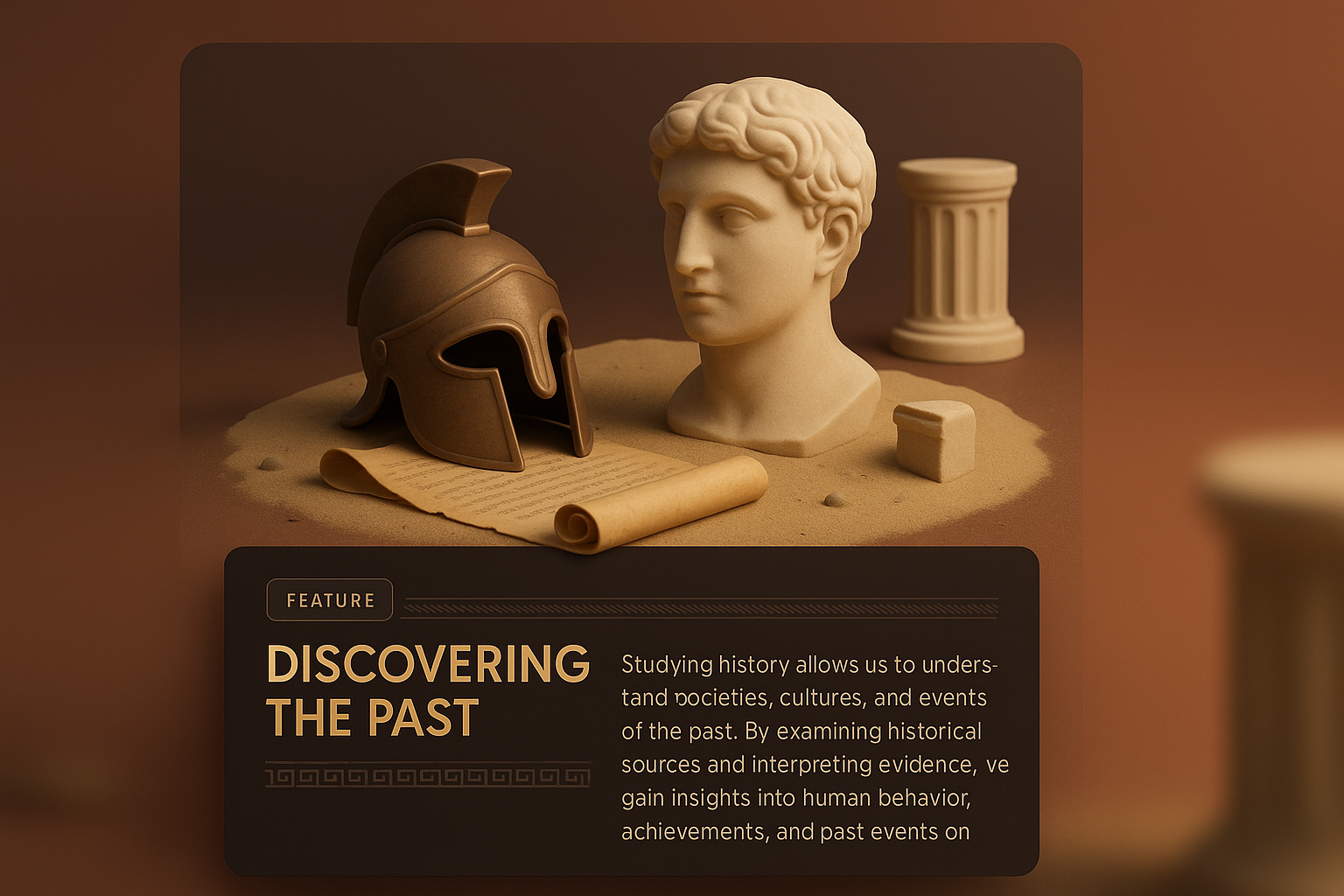 Discovering the Past: A 3D Illustration of Historical Insights
