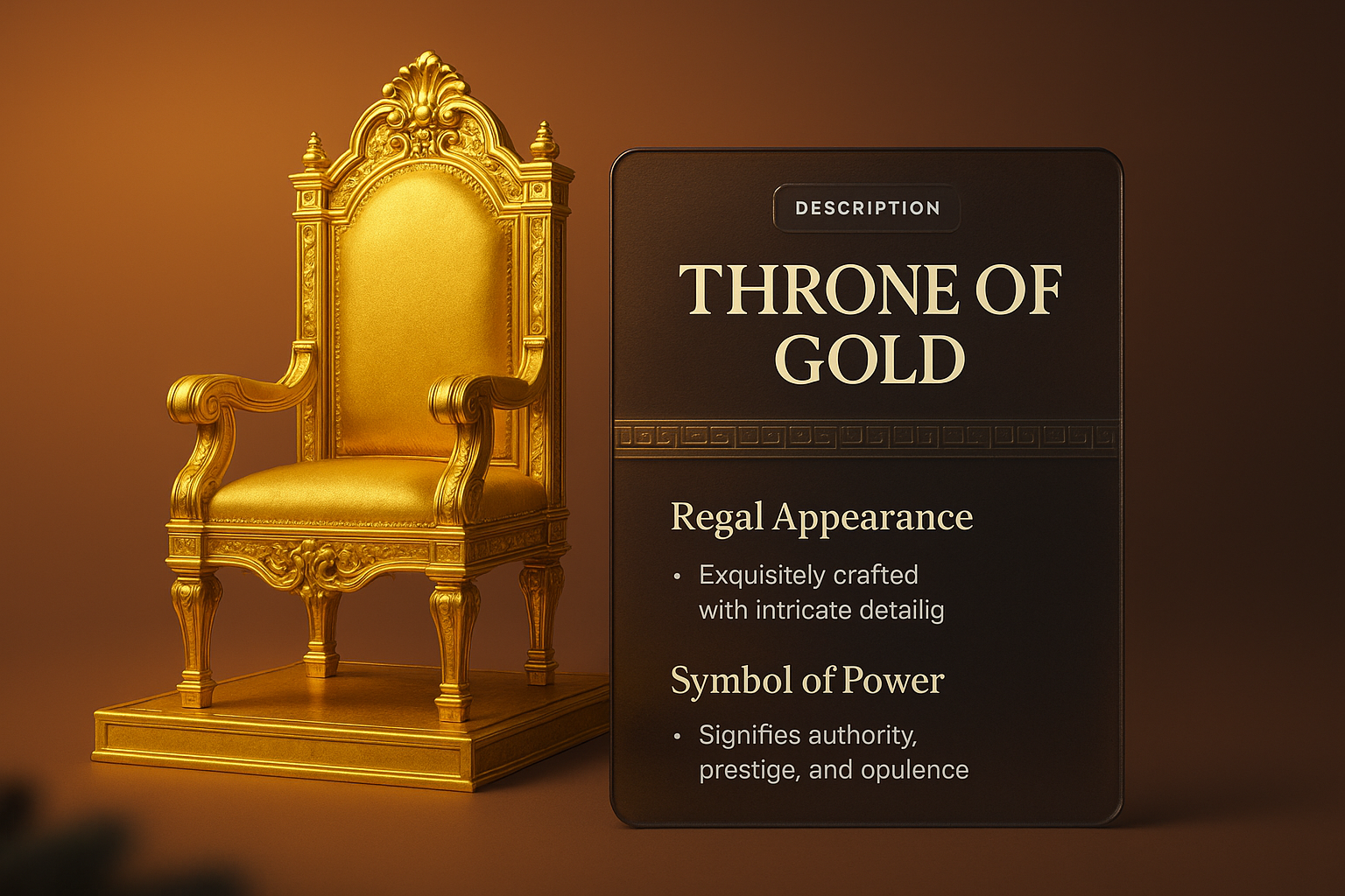 Throne of Gold: A Symbol of Power and Prestige