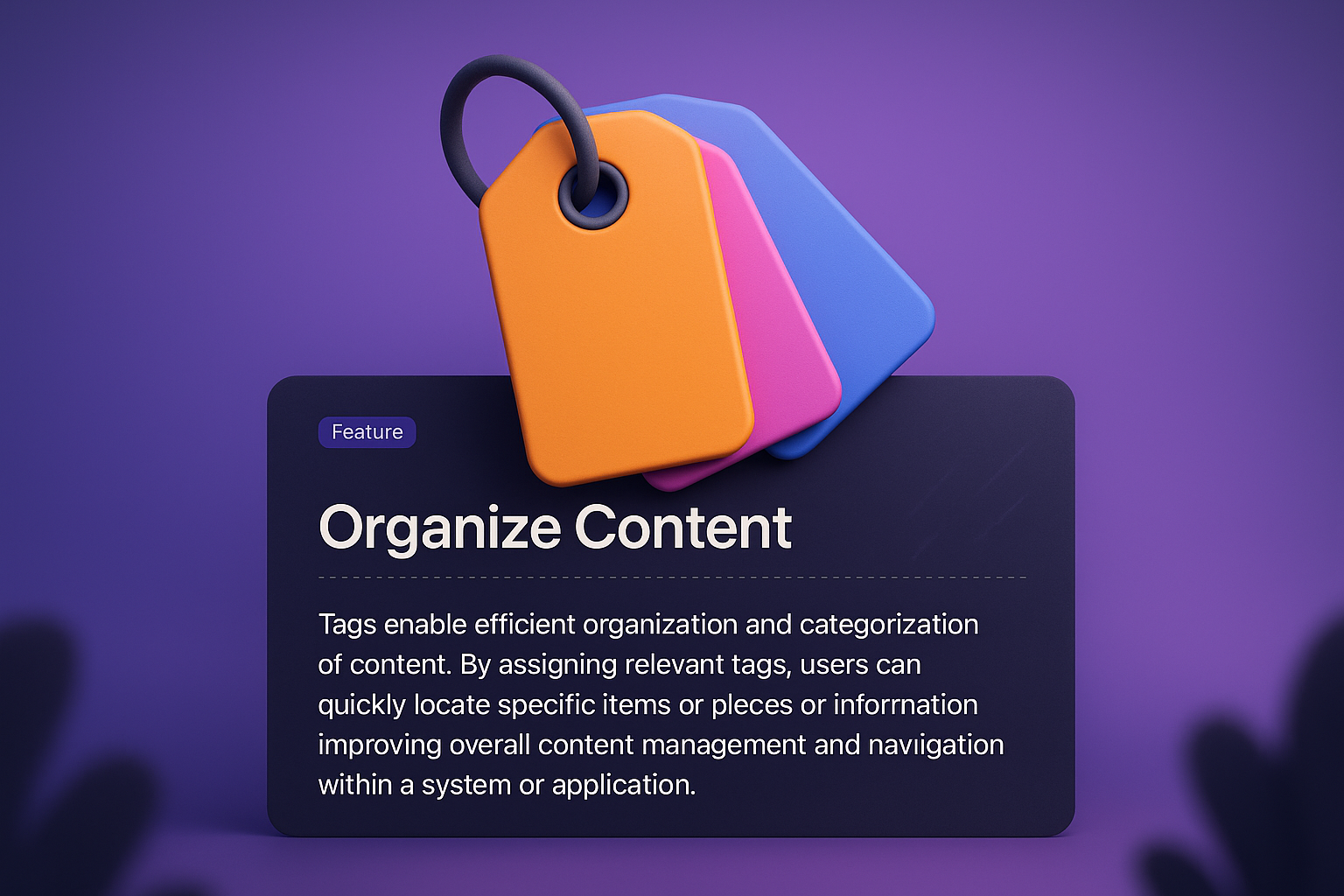 3D Web Page Design Featuring Tag Organization