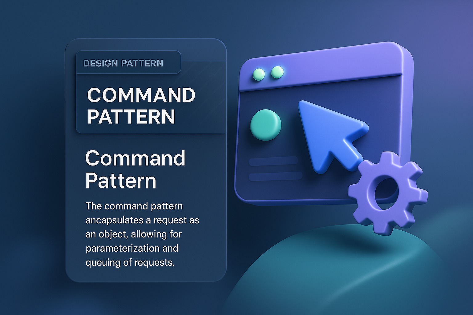 3D Illustration of Command Pattern in Web Design