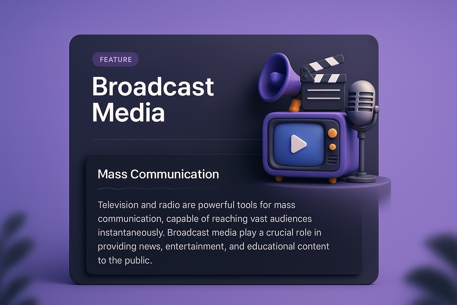 Integrated 3D Visualization for Broadcast Media Features