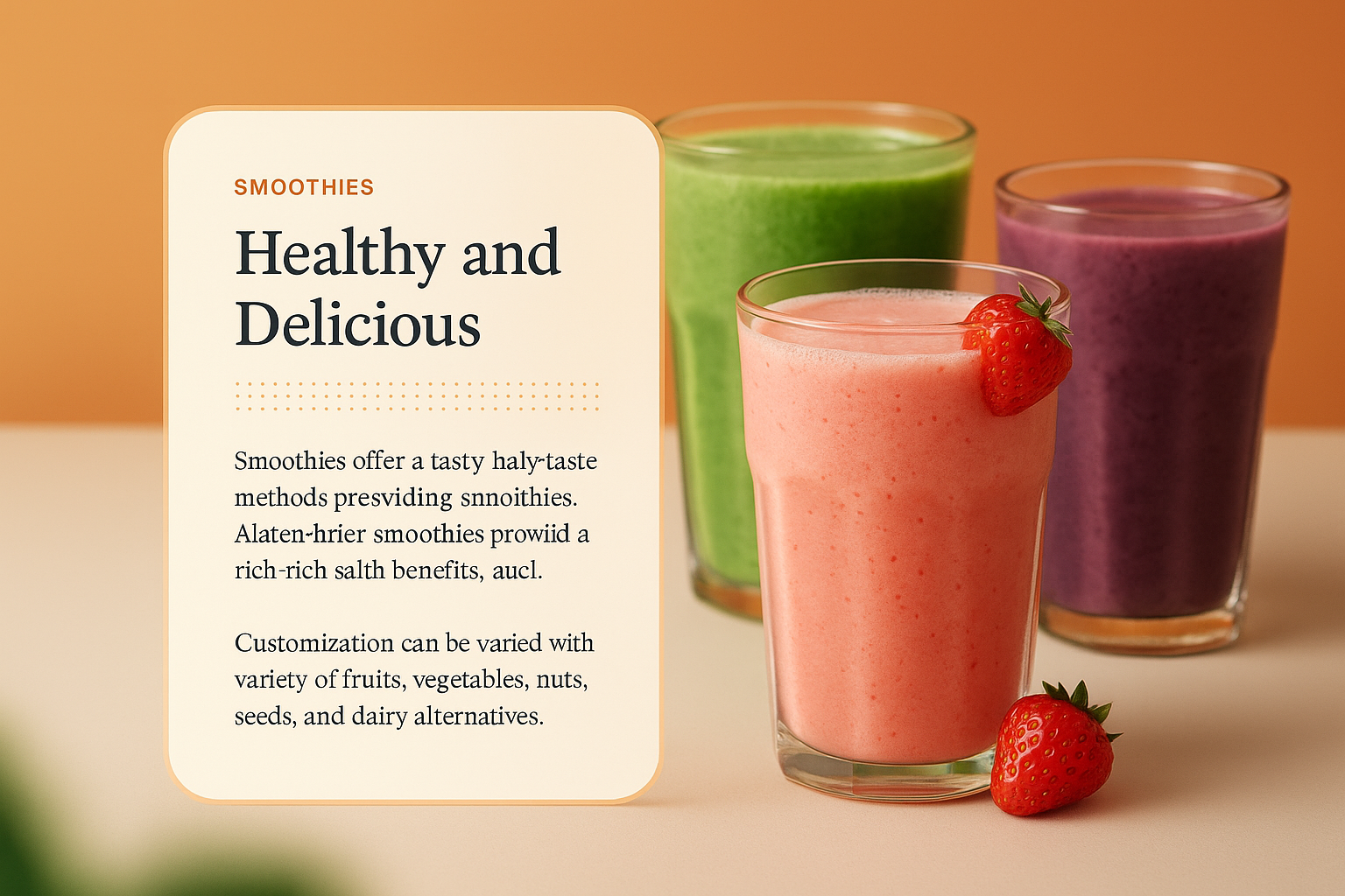 Healthy and Delicious Smoothies with Vitamins