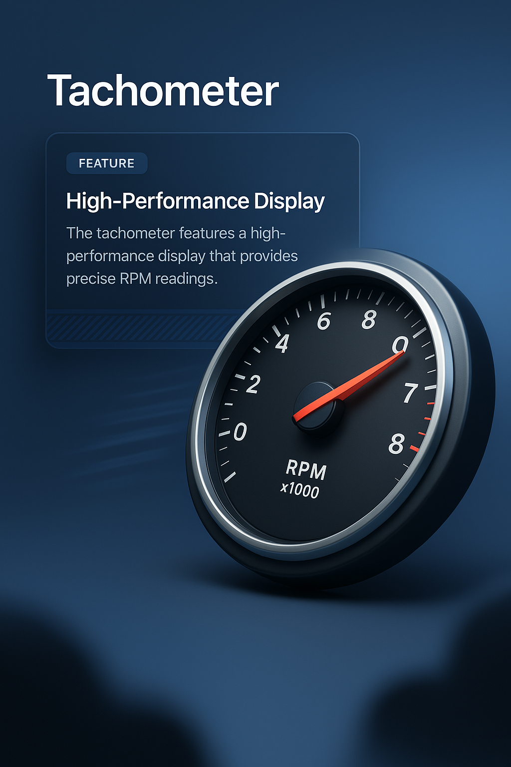 3D Tachometer with High-Performance Display Feature